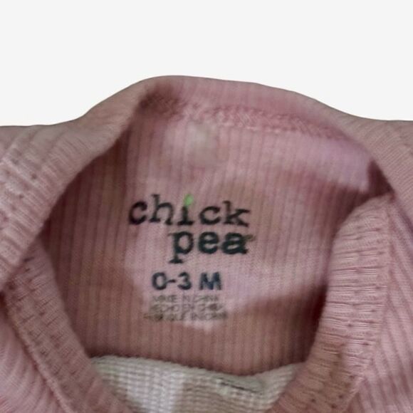 Chick Pea Pink Ribbed Infant Baby Onsie Fall Thankful Graphics Size 0-3 Months - Picture 5 of 6